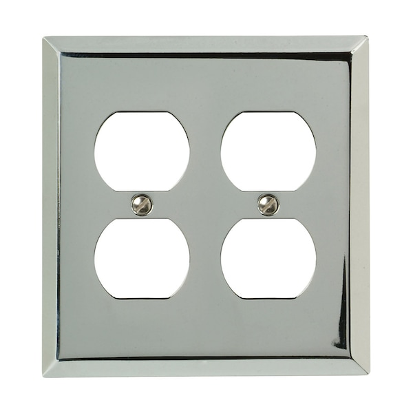 Amerelle Amerelle Century Polished Chrome 2 gang Stamped Steel Duplex Wall Plate 1 pk 161DD - main